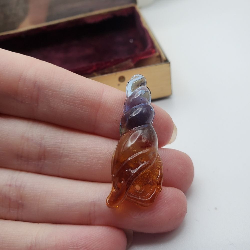 Ombre sunset seashell Beach jewelry necklace pendant‎